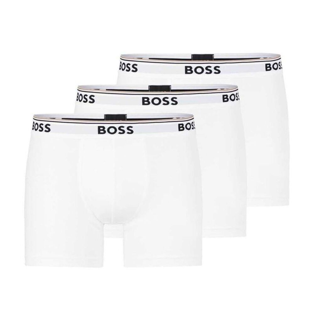Boss Mens Boxer Shorts (Pack of 3) / White